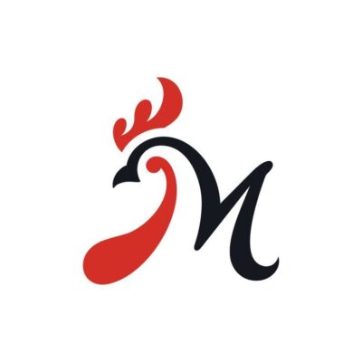 Letter M Rooster Logo