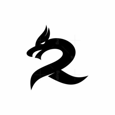 Letter R Dragon Logo