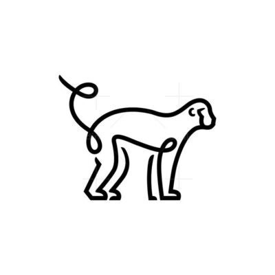 Line Black Monkey Logo