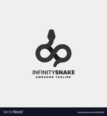 Logo infinity snake silhouette style vector image on VectorStock