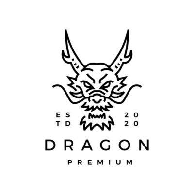 Premium Vector Dragon monoline logo