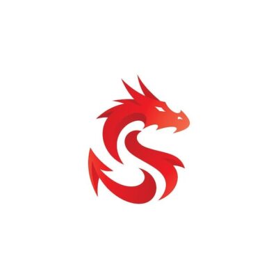 Premium Vector Modern vibrant gradient color style dragon mascot logo vector icon