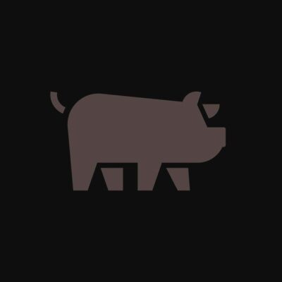 Premium Vector Pork silhouette meat pig restaurant and farm illustration design vector icon