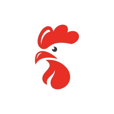 Premium Vector Simple abstract chicken rooster face head mascot logo vector icon