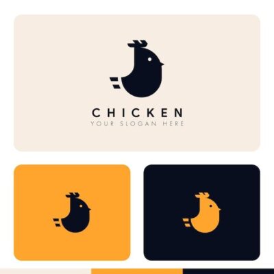 Premium Vector Simple minimalist chicken logo design