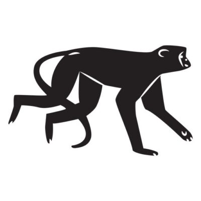Simple monkey silhouette