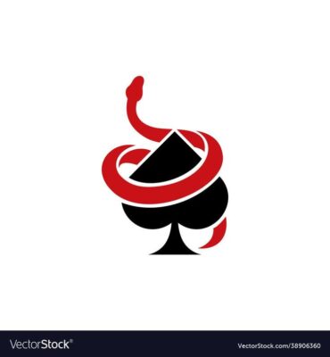 Spade snake business logo design vector image