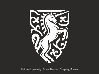 Unicorn logo design for mr Bertrand Chagney France