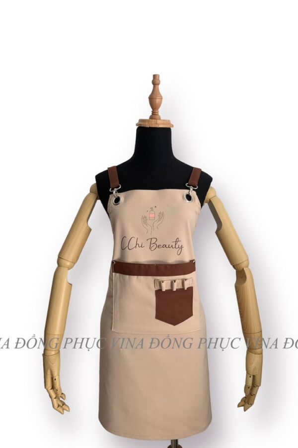Đồng phục tạp dề màu be Cchi