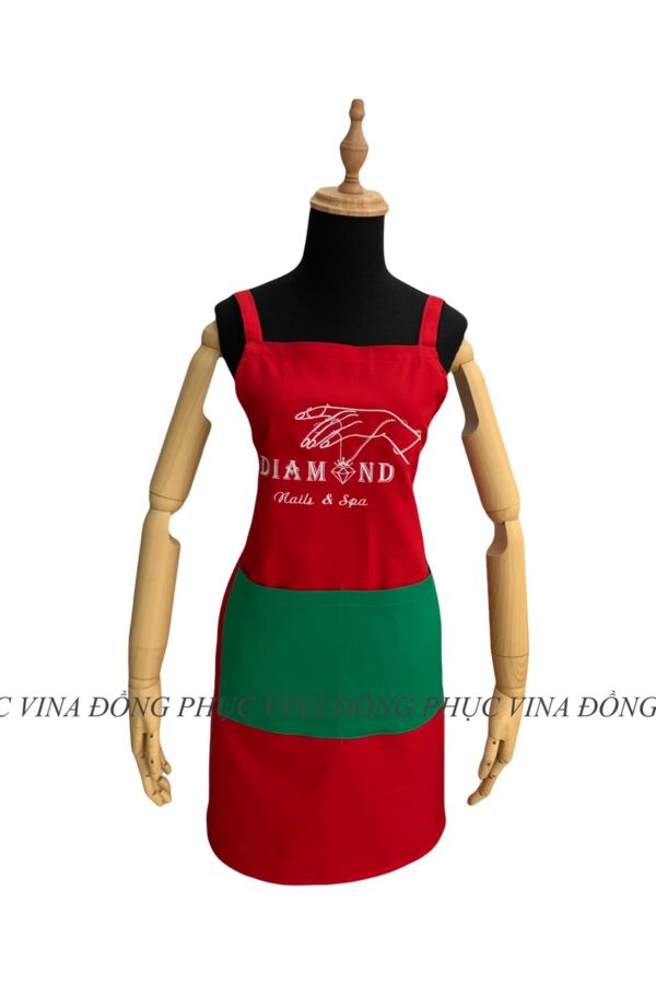 Đồng phục tạp dề màu đỏ đẹp cao cấp 18 Đồng phục tạp dề màu đỏ Diammond