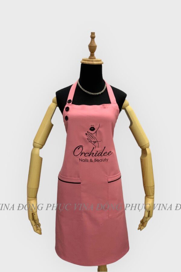 Đồng phục tạp dề màu hồng Orchidee