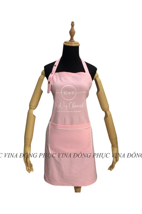Mẫu đồng phục tạp dề màu hồng đẹp cao cấp 16 Mẫu tạp dề màu hồng Xu Vy