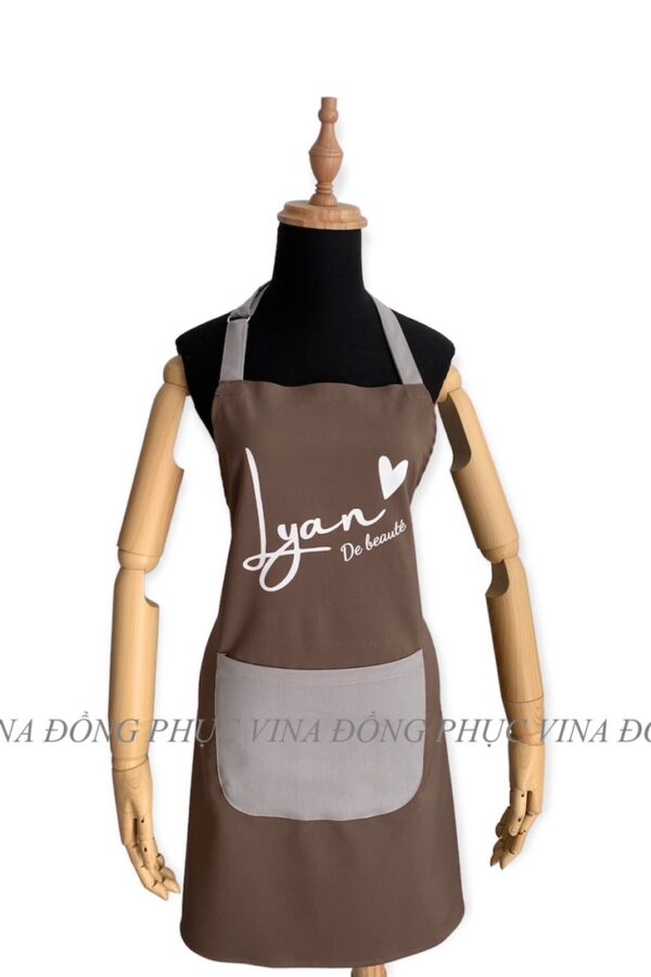 Mẫu tạp dề màu nâu Lyan