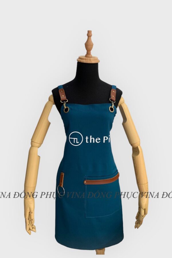 Tạp dề cafe màu xanh cổ vịt The Pi