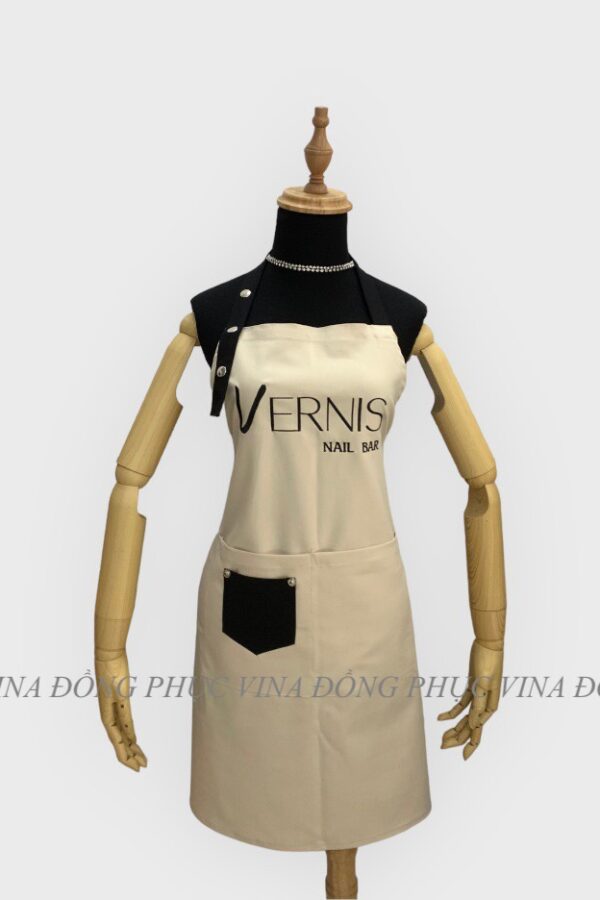 Tạp dề đồng phục màu be Vernis