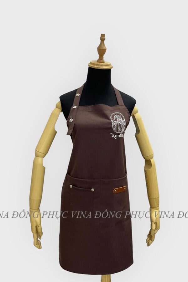 Tạp dề đồng phục màu nâu đẹp