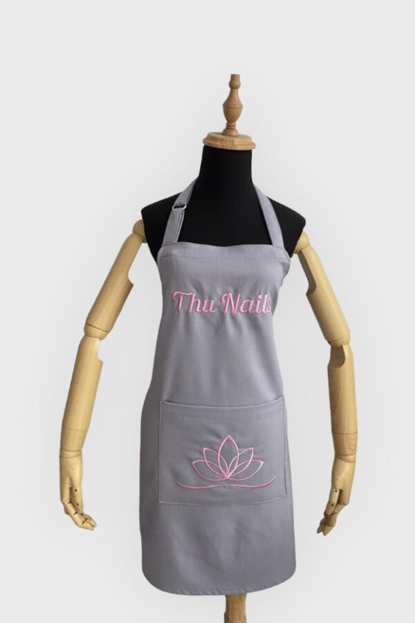 Mẫu tạp dề màu xám làm đồng phục đẹp cao cấp 29 Tạp dề đồng phục màu xám Thu Nail