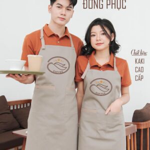 Tạp dề đồng phục thiết kế cao cấp vải kaki