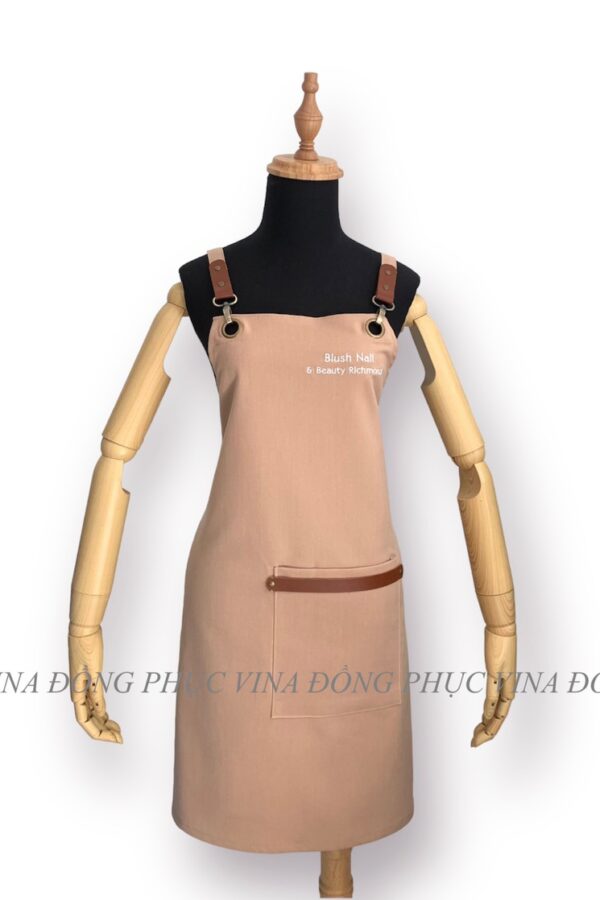 Tạp dề màu be Brush nail