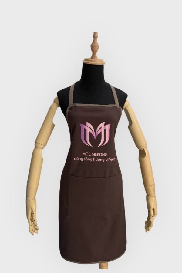 Tạp dề màu nâu Mộc Mêkong