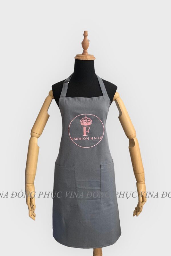 Mẫu tạp dề màu xám làm đồng phục đẹp cao cấp 27 Tạp dề màu xám đẹp fashion nail