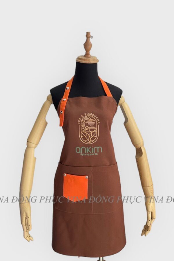 Tạp dề milk tea màu nâu An Kim