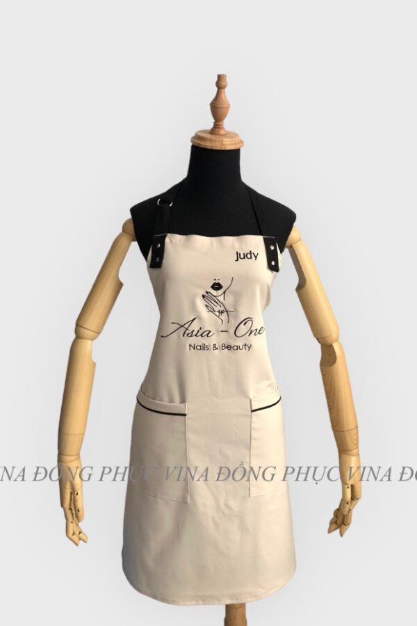 Tạp dề nail màu be Asian