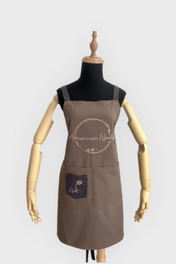 Tạp dề màu nâu American Nails