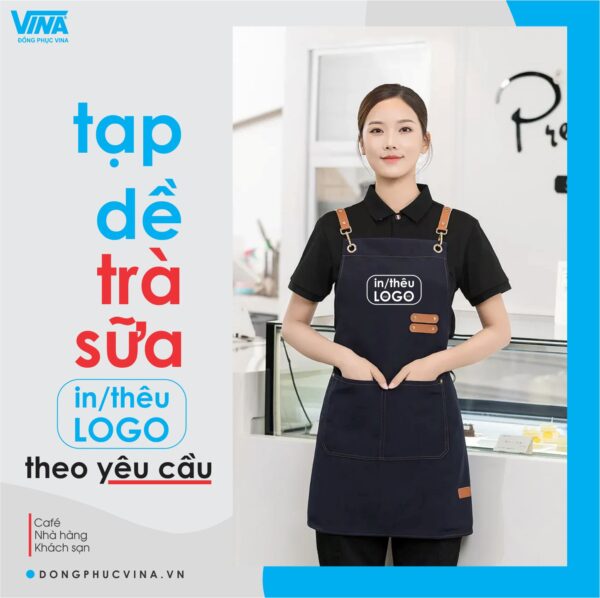 Tạp dề quán trà sữa