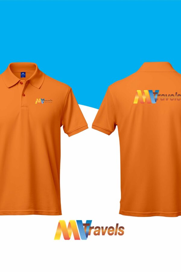 Áo đồng phục cổ trụ công ty du lịch MVtranvels