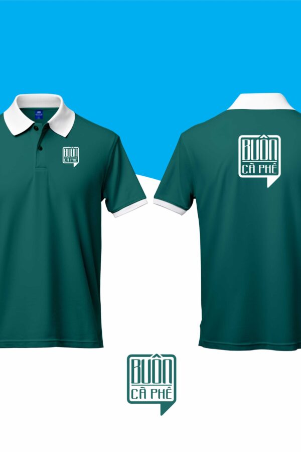 Áo thun đồng phục có cổ in logo Buôn Cà Phê theo yêu cầu