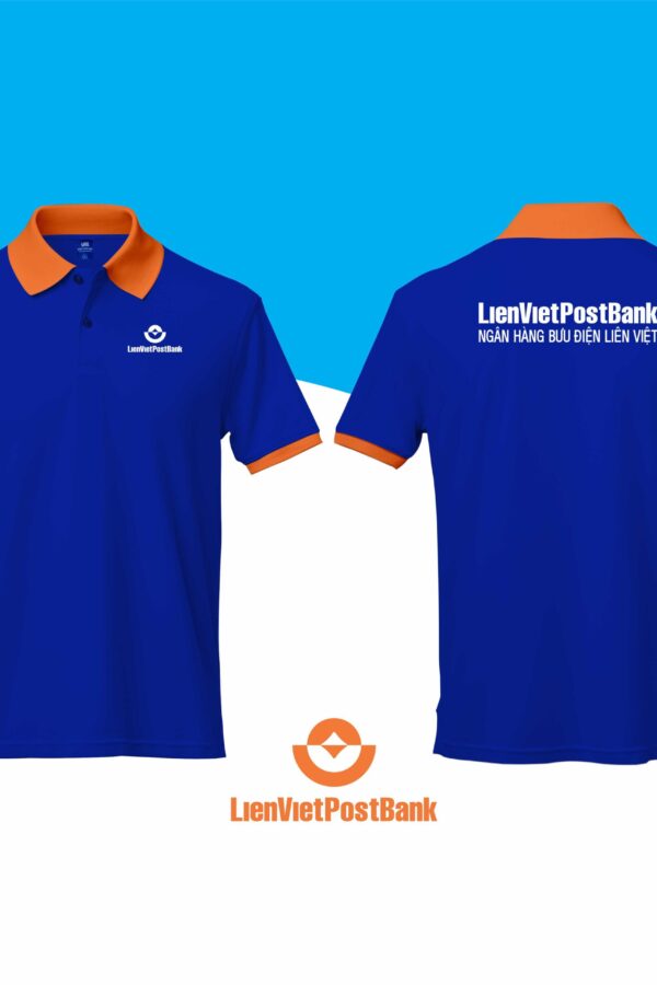 Áo thun đồng phục có cổ in logo Lienviet theo yêu cầu