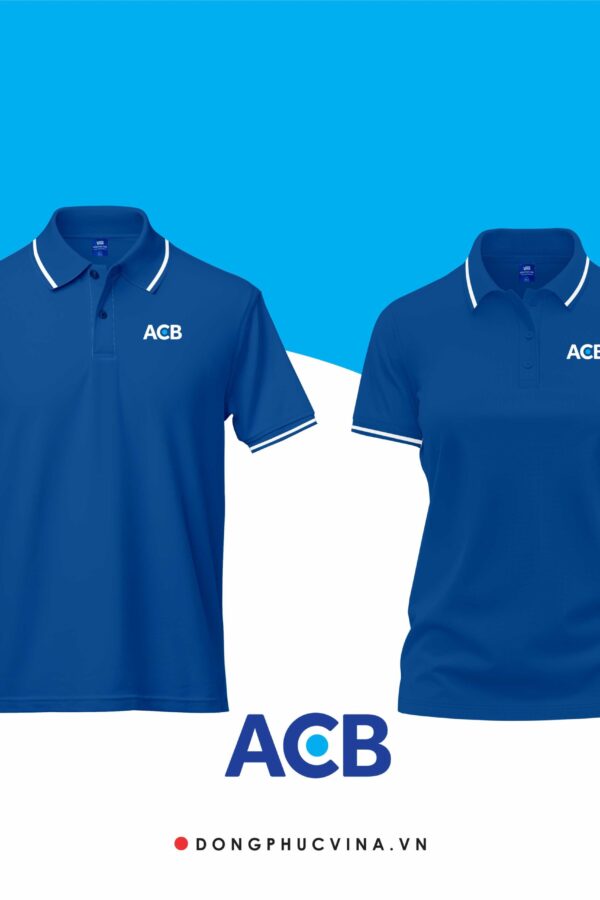 Áo thun đồng phục có cổ ngân hàng ACB