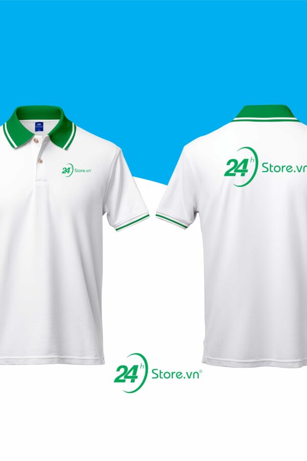 Áo thun đồng phục polo của hàng điện thoại 24store.vn
