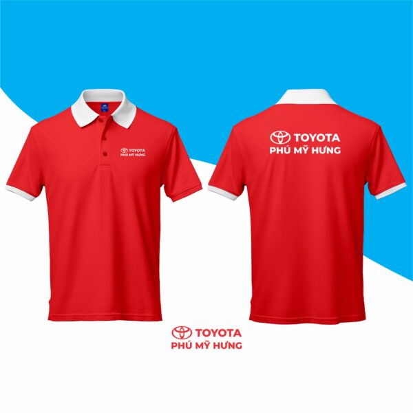 May áo thun đồng phục Toyota Phú Mỹ Hưng thêu Logo theo yêu cầu