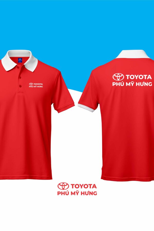 May áo thun đồng phục Toyota Phú Mỹ Hưng thêu Logo theo yêu cầu