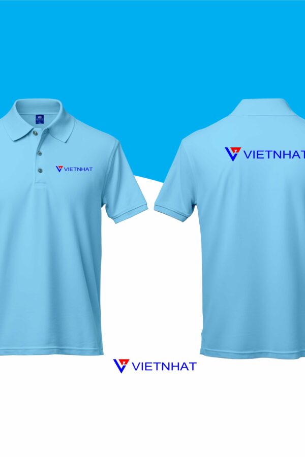 May áo thun đồng phục Việt Nhật thêu Logo theo yêu cầu