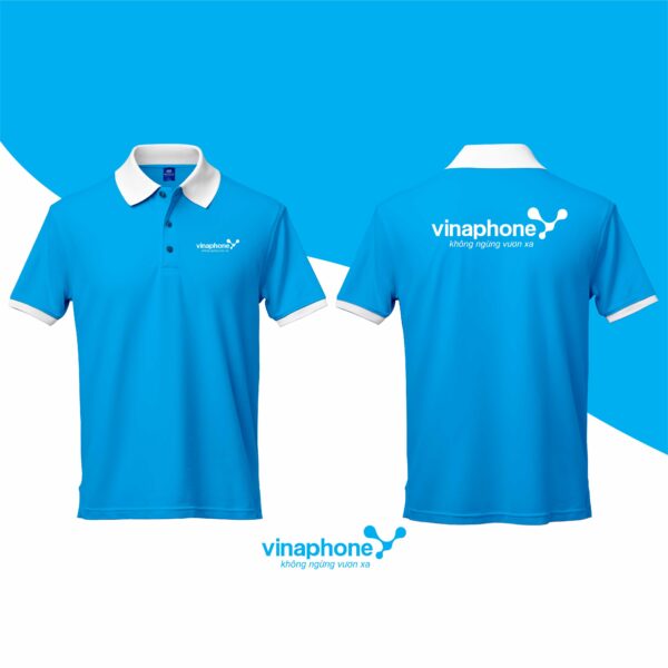 May áo thun đồng phục Vinaphone in logo theo yêu cầu