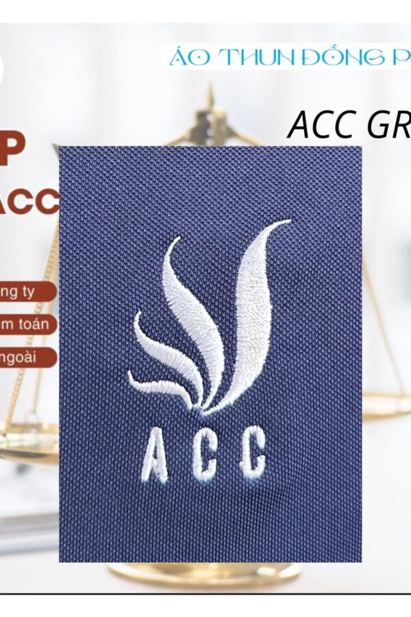 Logo Áo thun đồng phục Polo Công ty Luật ACC group thêu vi tính