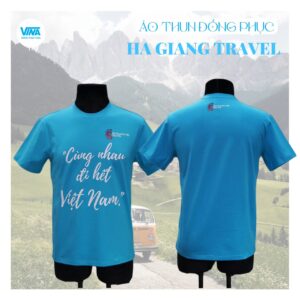 Mẫu áo thun đồng phục không cố T-shirt Hà Giang Travel