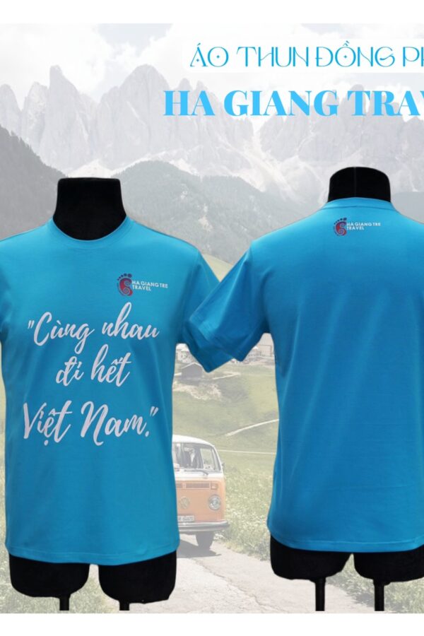 Mẫu áo thun đồng phục không cố T-shirt Hà Giang Travel