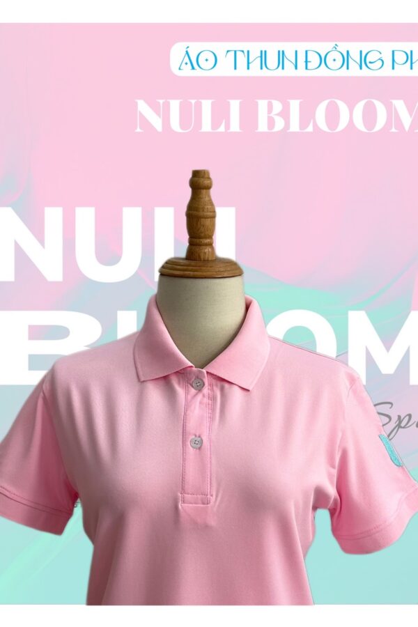 Áo thun đồng phục nữ có cổ Nuli Bloom Nail Art Spa