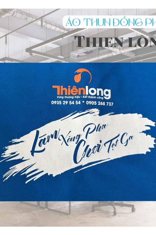 Áo đồng phục có cổ polo công ty Thiên Long 8 Logo Áo đồng phục có cổ polo công ty Thăng Long in lụa