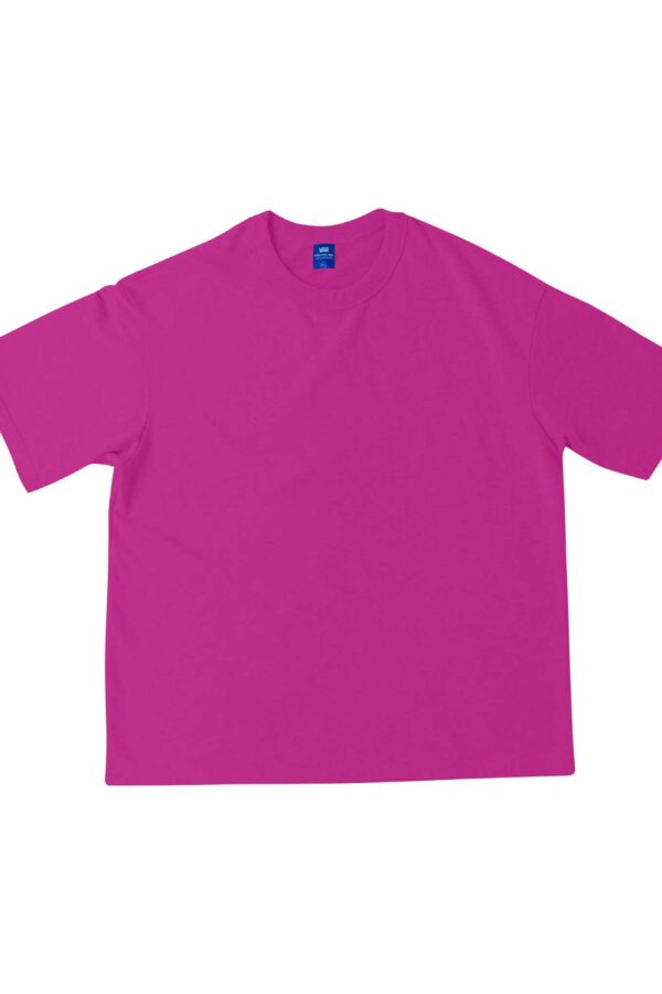 Áo thun đồng phục màu hồng sen oversize