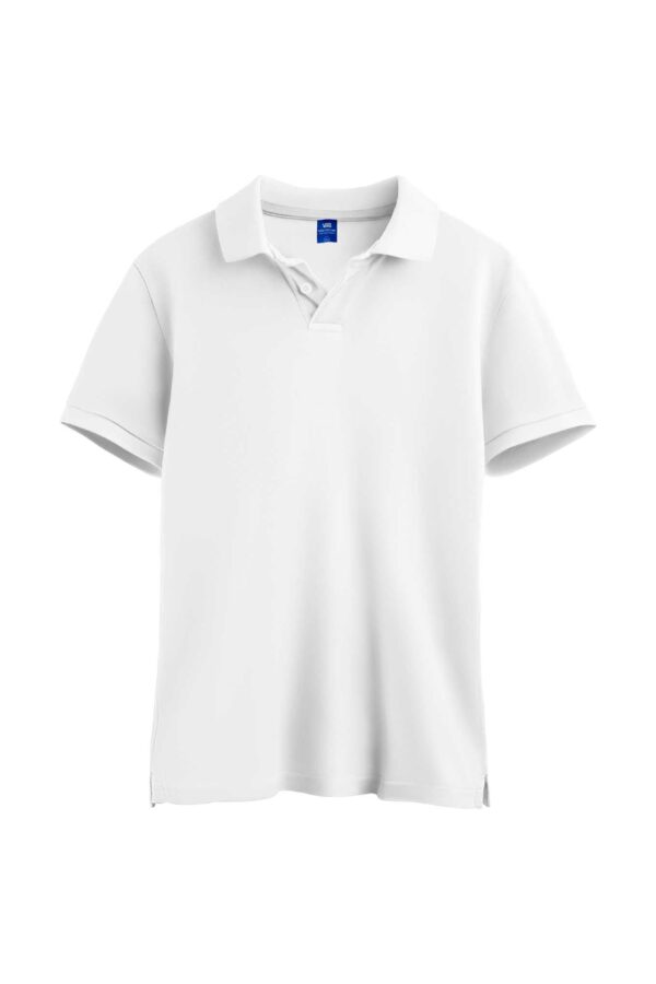 Áo thun đồng phục màu trắng có cổ polo