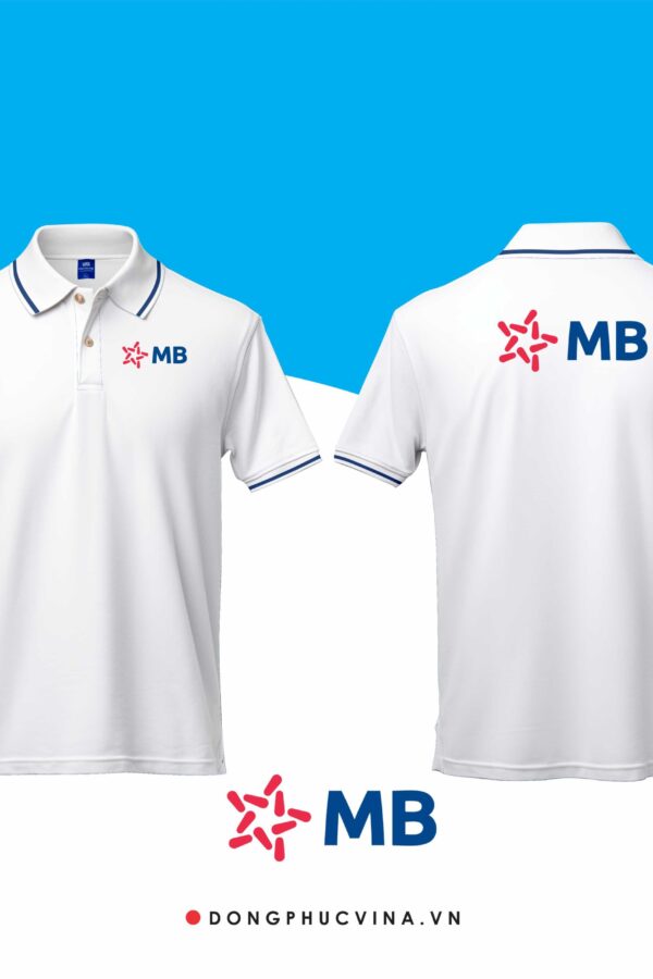 Áo đồng phục có cổ ngân hàng MB