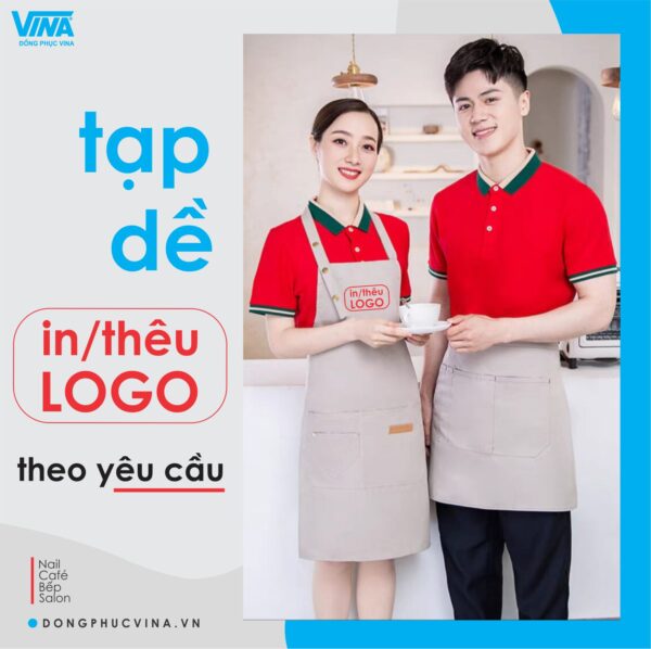 Đồng phục tạp dề in logo