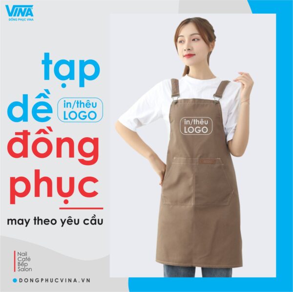 Đồng phục tạp dề may sẵn vải kaki