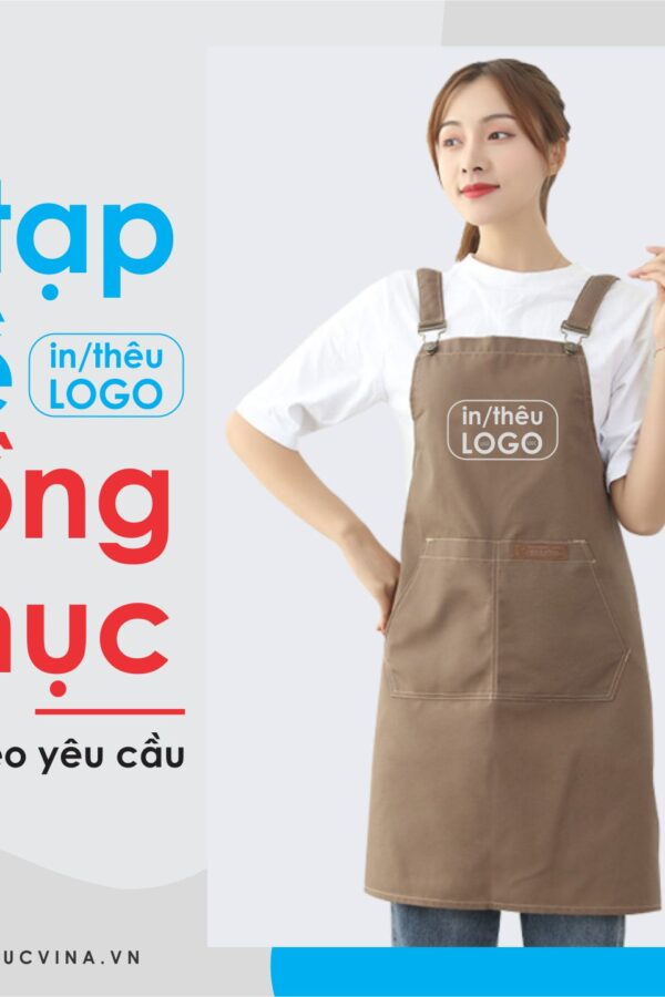 Đồng phục tạp dề may sẵn vải kaki