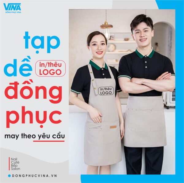 Tạp dề đồng phục in logo